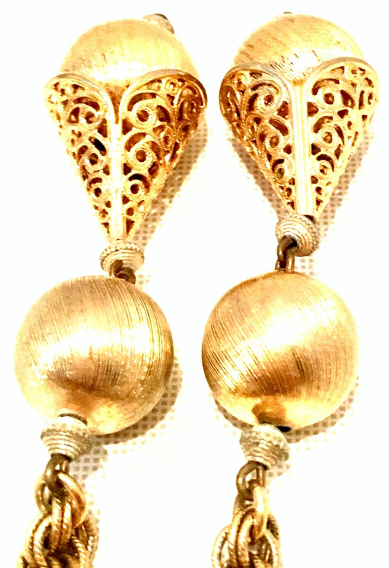 20th Century Gold Plate Rope Lariat Necklace For Sale at 1stDibs