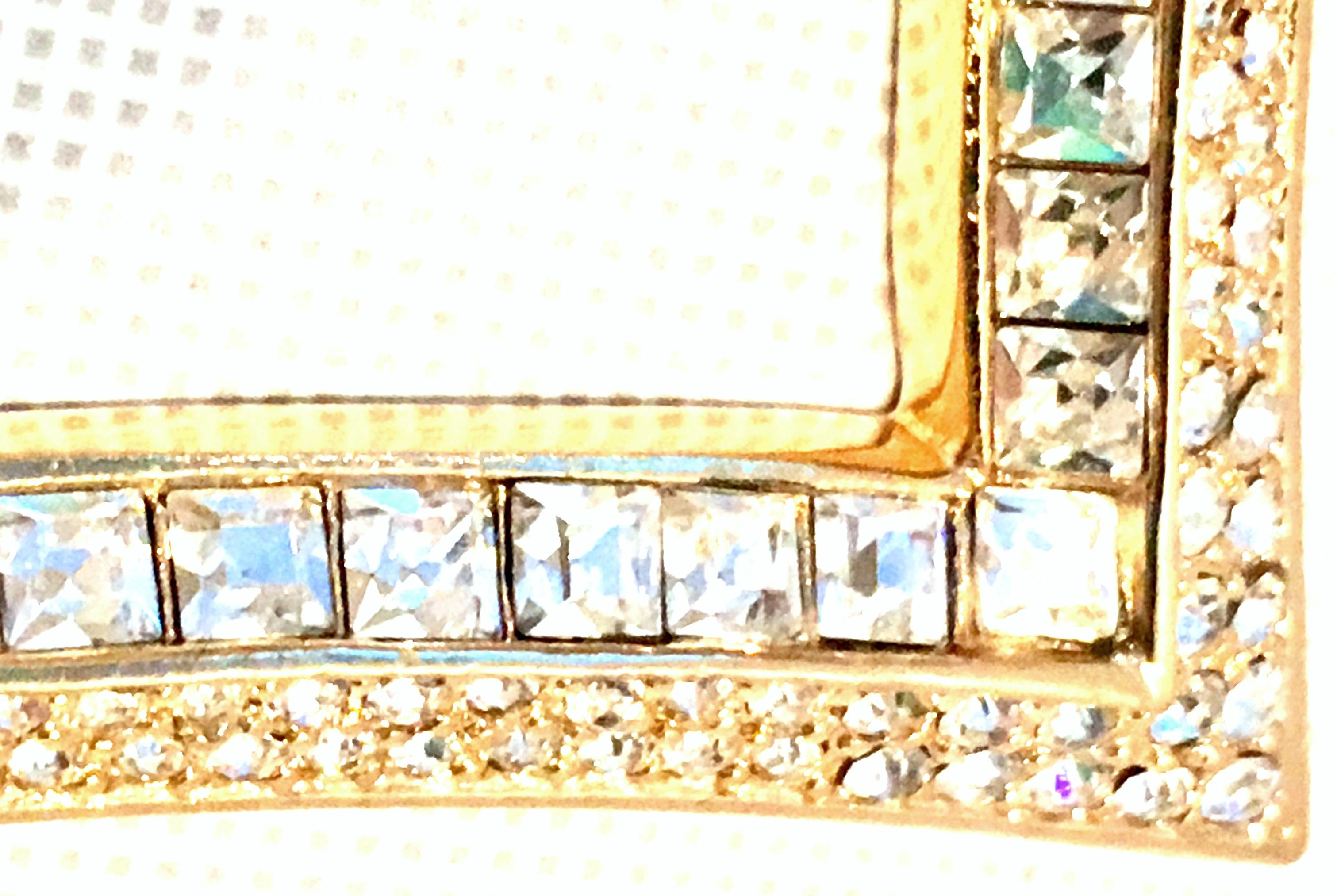 20th Century Gold Plate & Swarovski Crystal 
