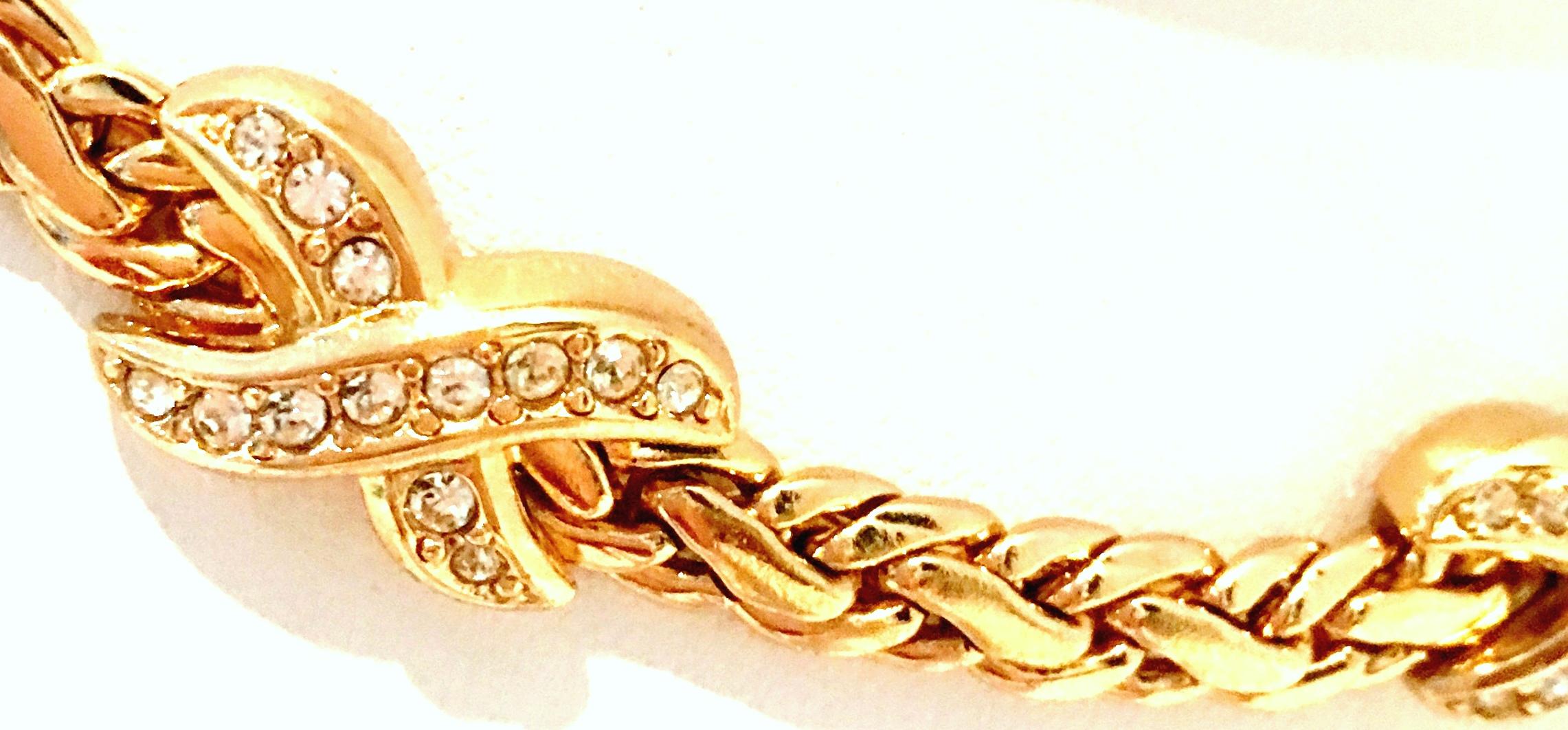 20th Century Gold & Swaorovski Crystal Choker Style Necklace By, Christian Dior 2