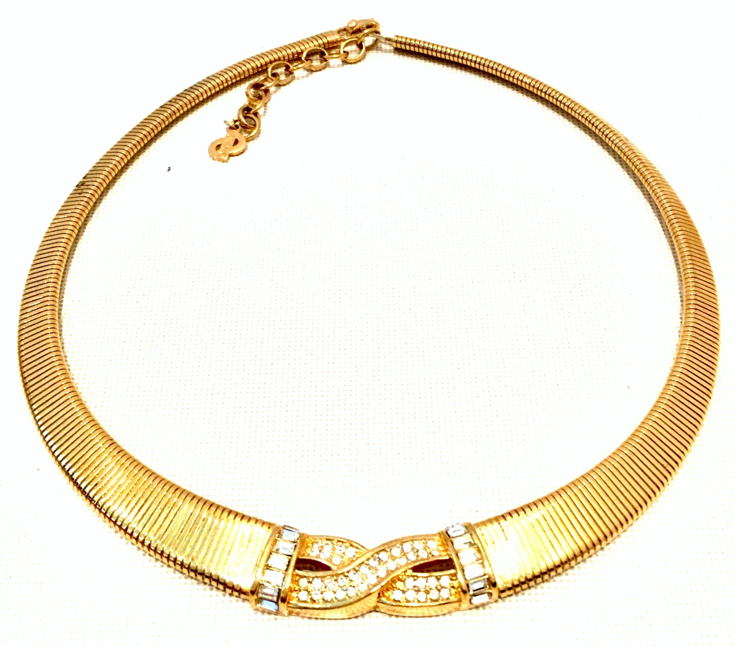 dior choker necklace with swarovski crystals