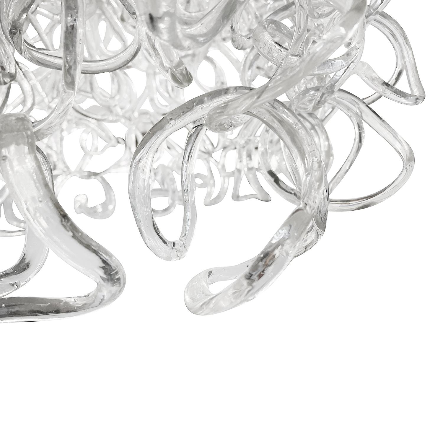 20th Century Italian Mid-Century Crystal Glass Pendant by Angelo Mangiarotti For Sale 4
