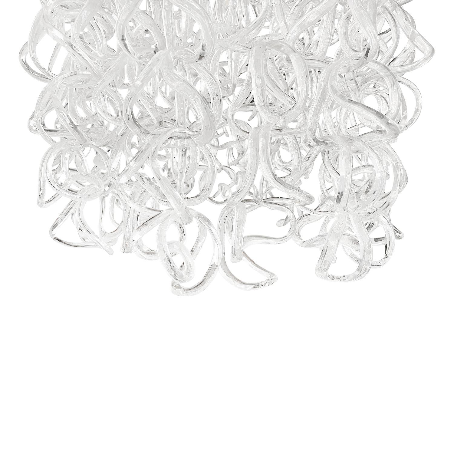20th Century Italian Mid-Century Crystal Glass Pendant by Angelo Mangiarotti For Sale 1