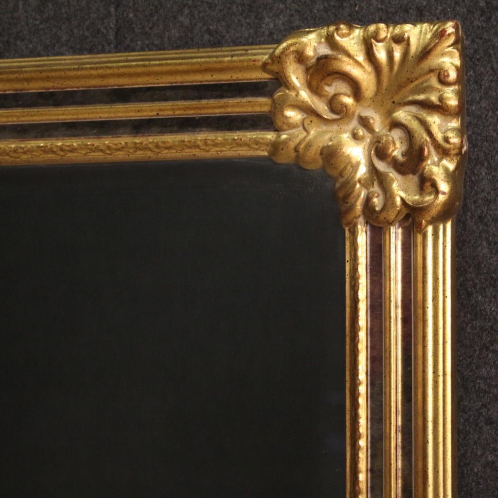 20th Century Gold Wood and Plaster French Mirror, 1970 In Good Condition In Vicoforte, Piedmont