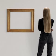 Marco italiano de madera y yeso del siglo XX, 1950