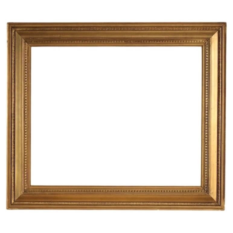 20th-Century Italian Frame Made of Gold, Wood, and Plaster, 1950 For Sale