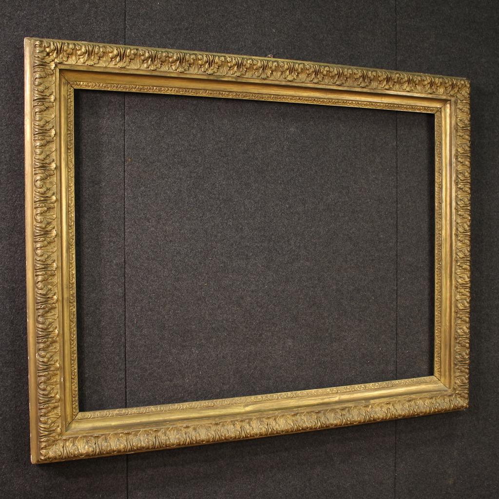 20th Century Gold Wood Italian Frame, 1960 In Good Condition For Sale In Vicoforte, Piedmont
