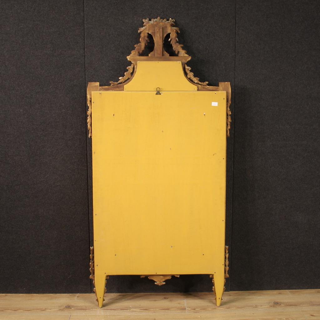 20th Century Gold Wood Italian Louis XVI Style Mirror, 1960 8