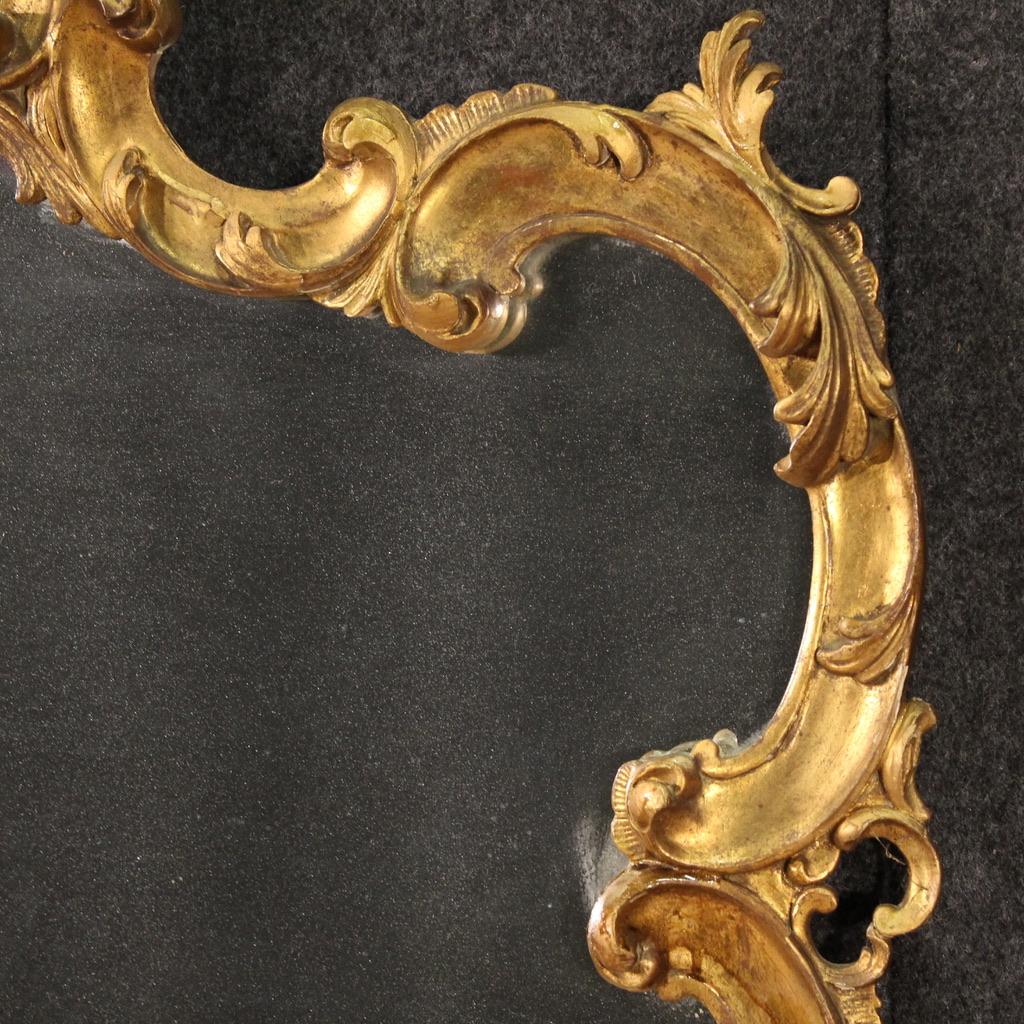 italienischer Gold-Holz-Spiegel des 20. Jahrhunderts, 1960 im Angebot 7