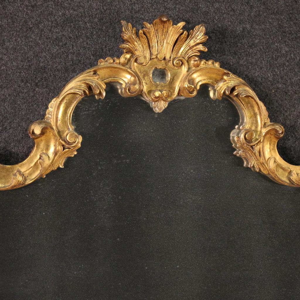 italienischer Gold-Holz-Spiegel des 20. Jahrhunderts, 1960 (Mid-20th Century) im Angebot