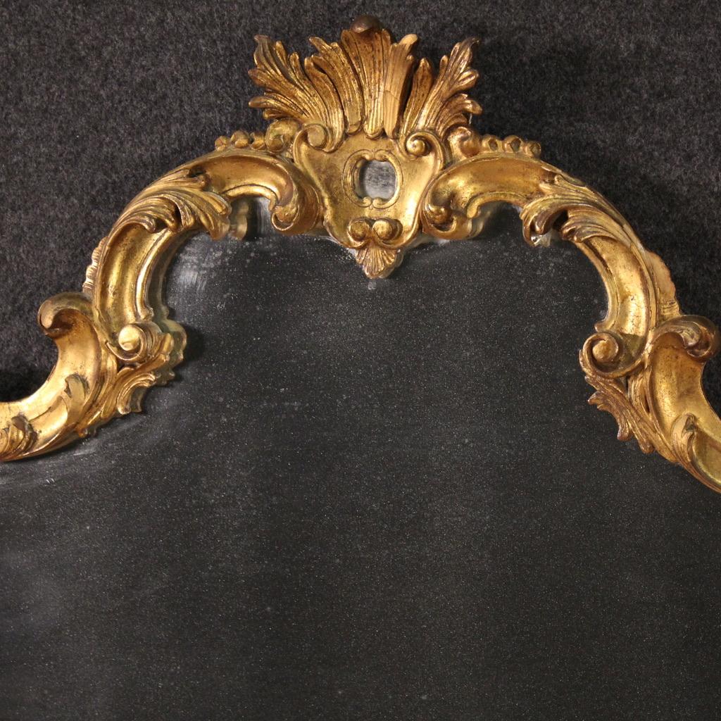 italienischer Gold-Holz-Spiegel des 20. Jahrhunderts, 1960 im Angebot 1