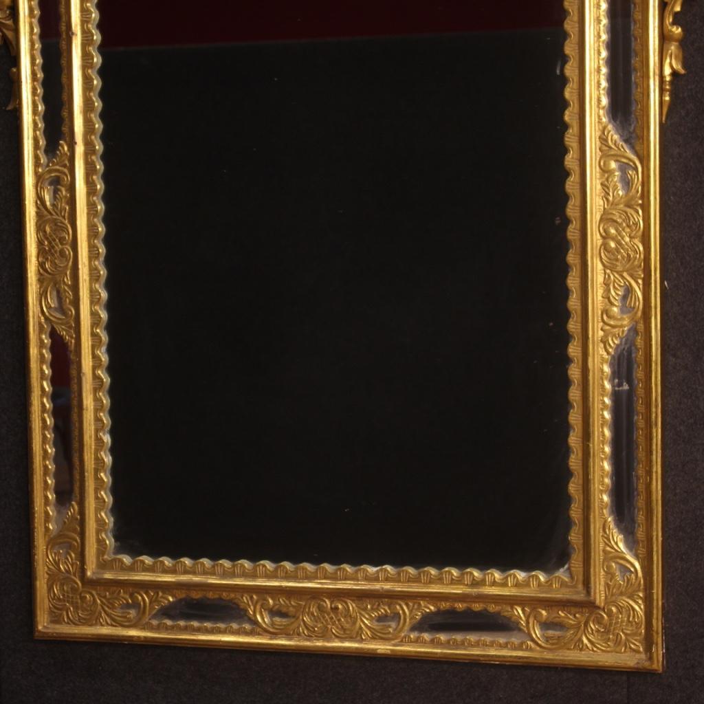 Gilt 20th Century Gold Wood Spanish Mirror, 1950