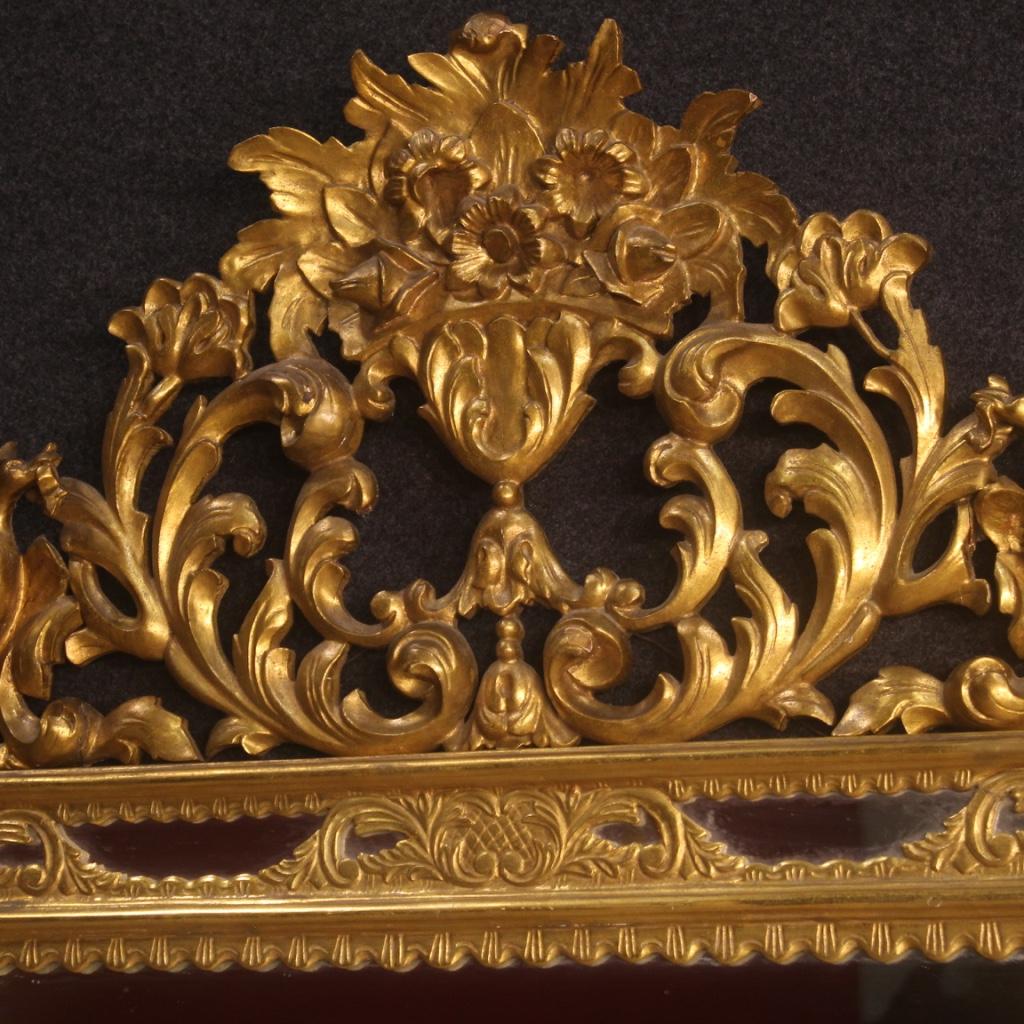 20th Century Gold Wood Spanish Mirror, 1950 In Good Condition In Vicoforte, Piedmont