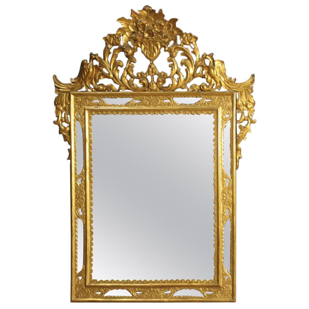 20th Century Gold Wood Spanish Mirror, 1950