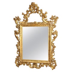Vintage 20th Century Gold Wood Venetian Mirror, 1950