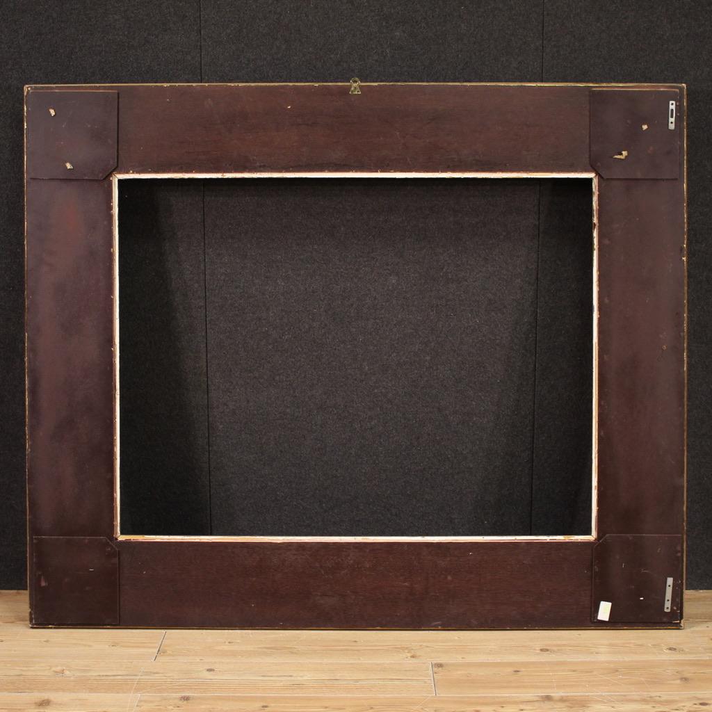 20. Jahrhundert Vergoldetes und lackiertes Holz und Gips Französischer Rahmen, 1990 im Angebot 5