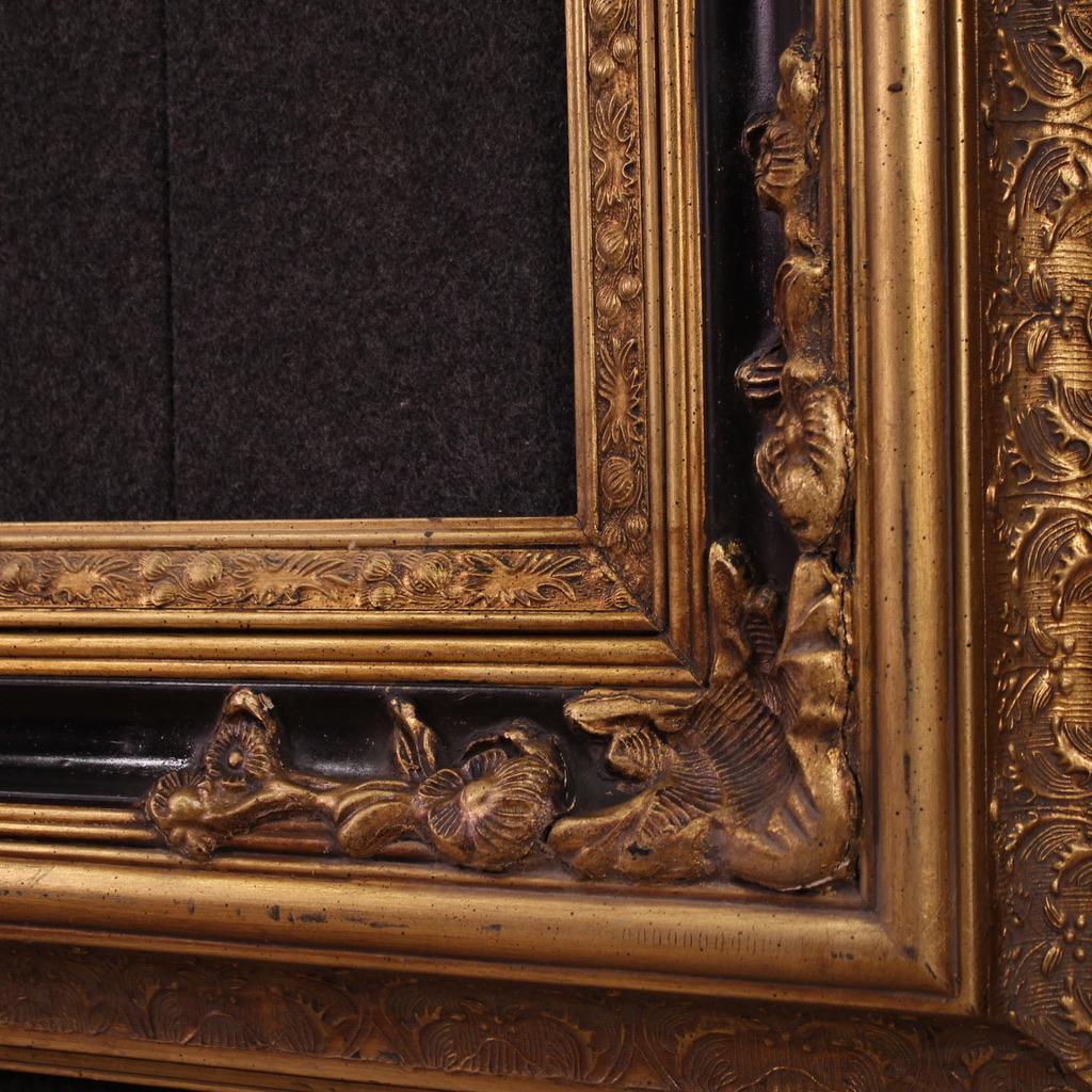 20. Jahrhundert Vergoldetes und lackiertes Holz und Gips Französischer Rahmen, 1990 (Late 20th Century) im Angebot
