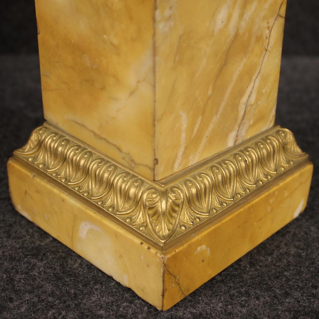 20th Century Golden Bronze and Yellow Marble Italian Centerpieces, 1930s For Sale 6