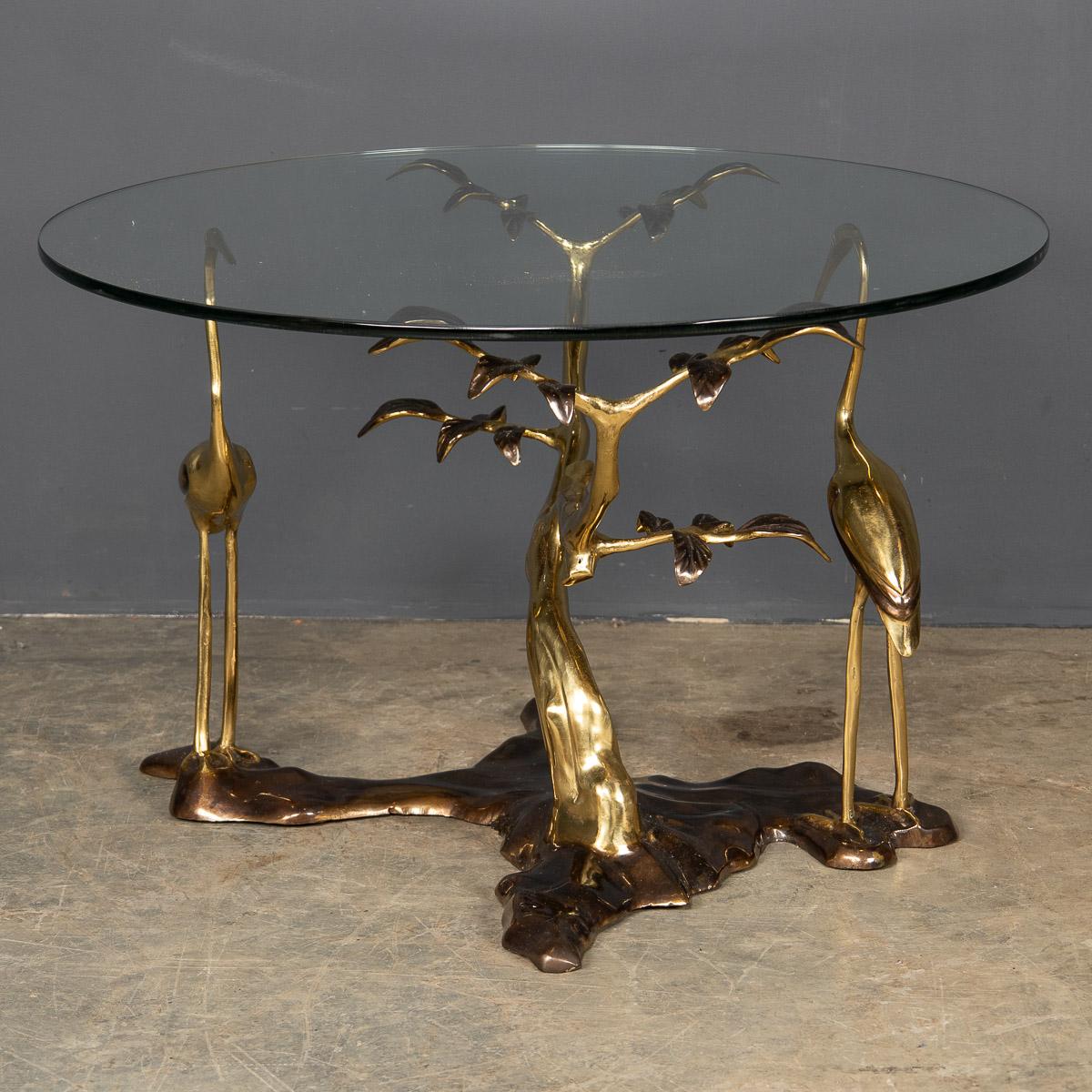 Brass 20th Century Golden Heron Coffee Table, c.1950