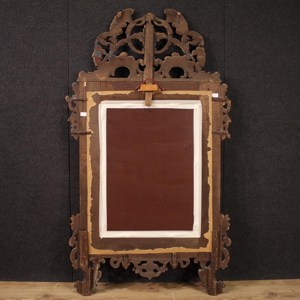 20e siècle Miroir italien en bois doré de style Louis XVI, 1920 en vente 7