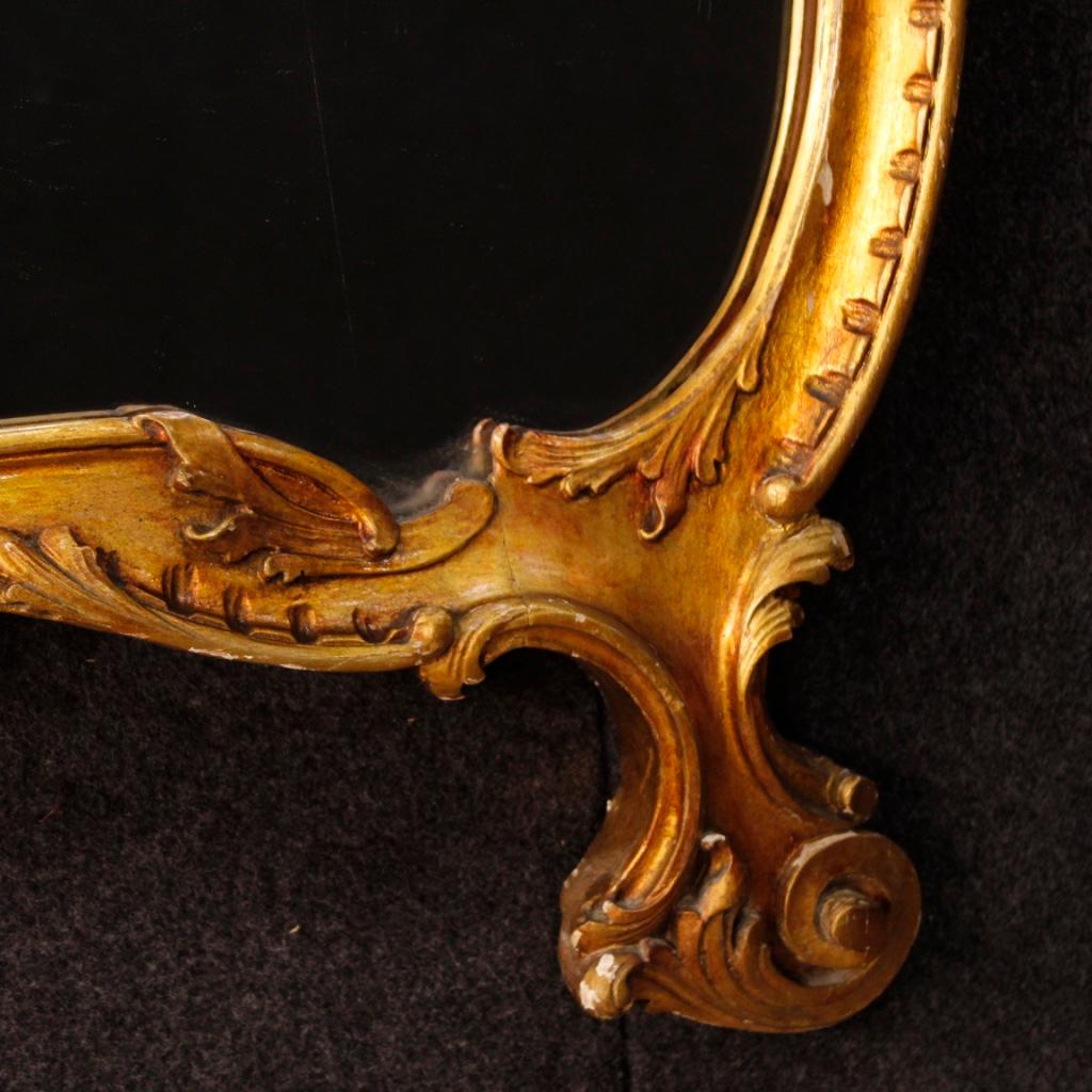 20th Century Golden Wood Italian Mirror, 1960 3