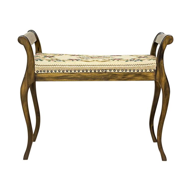 20th Century Gondola Bench Covered with a Tapestry