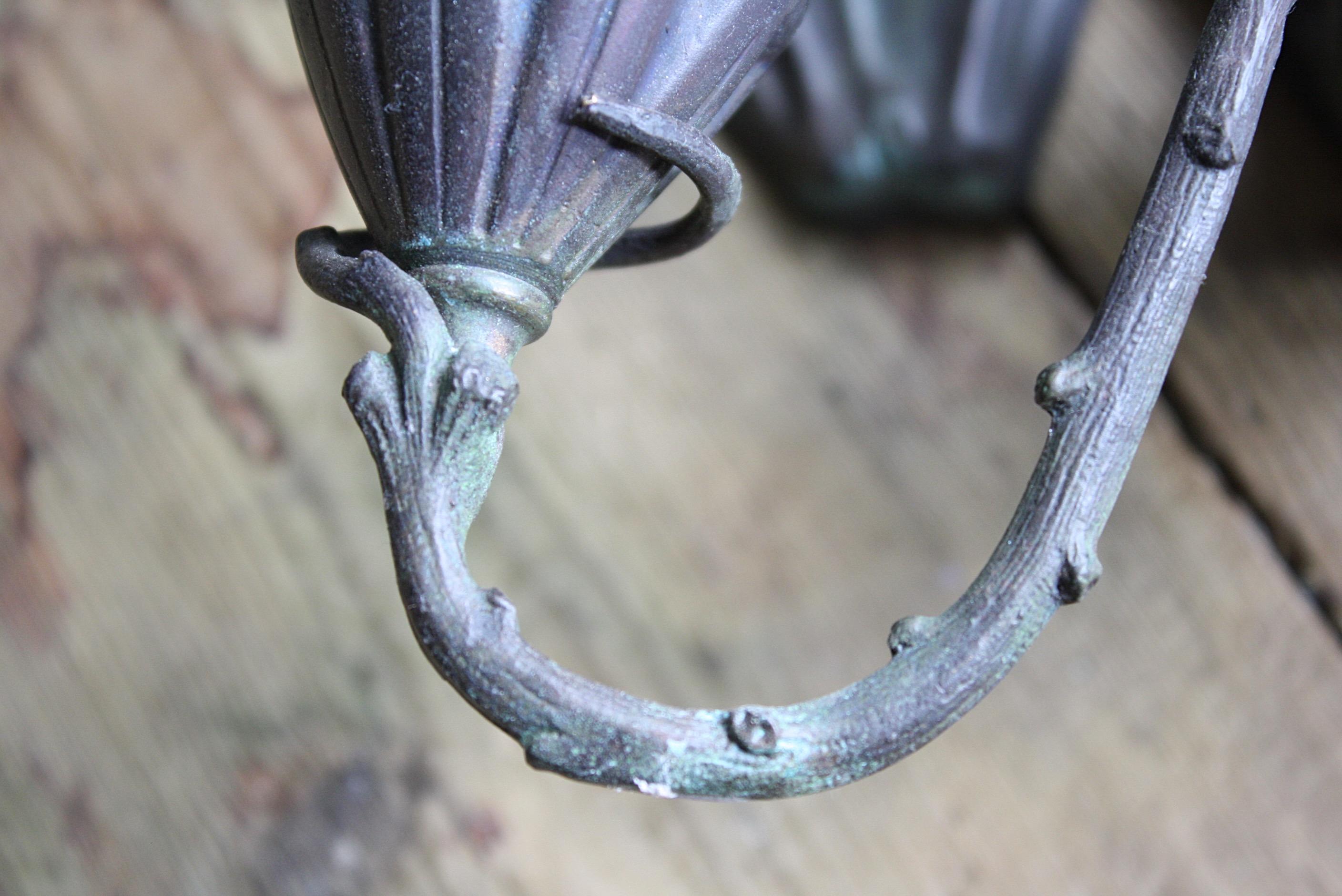 20th Century Gothic Bronze Bat Wall Sconces, After William Tonks for Liberty 4