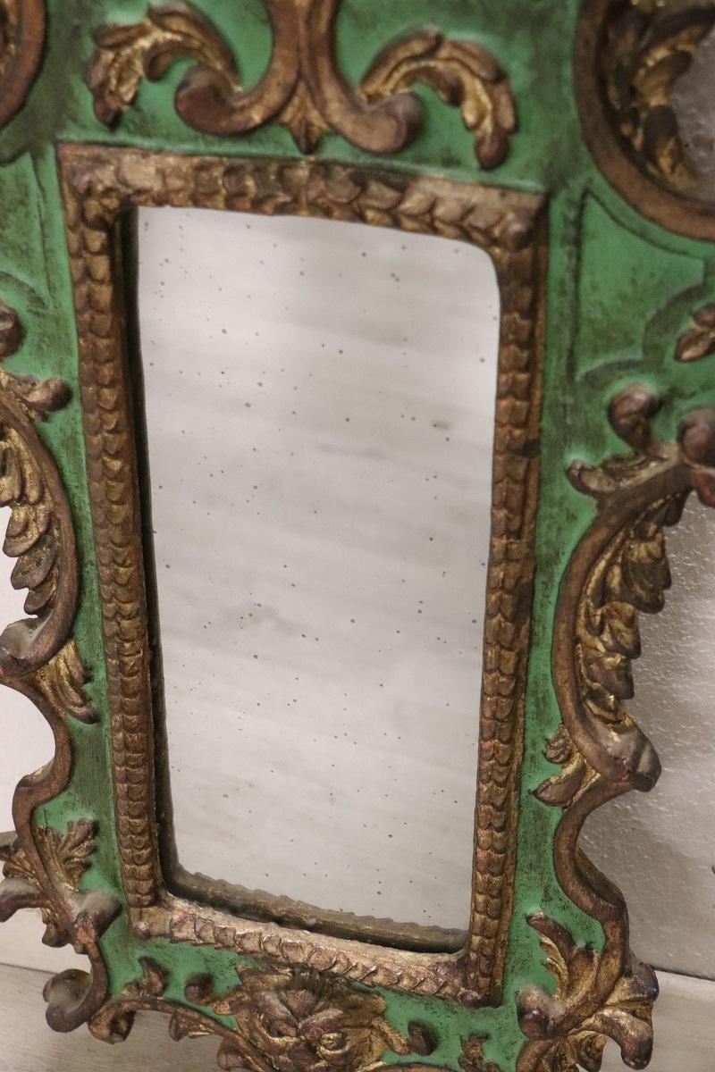 20. Jahrhundert Gothic Style geschnitzt Wood Wall Mirror im Zustand „Gut“ im Angebot in Casale Monferrato, IT