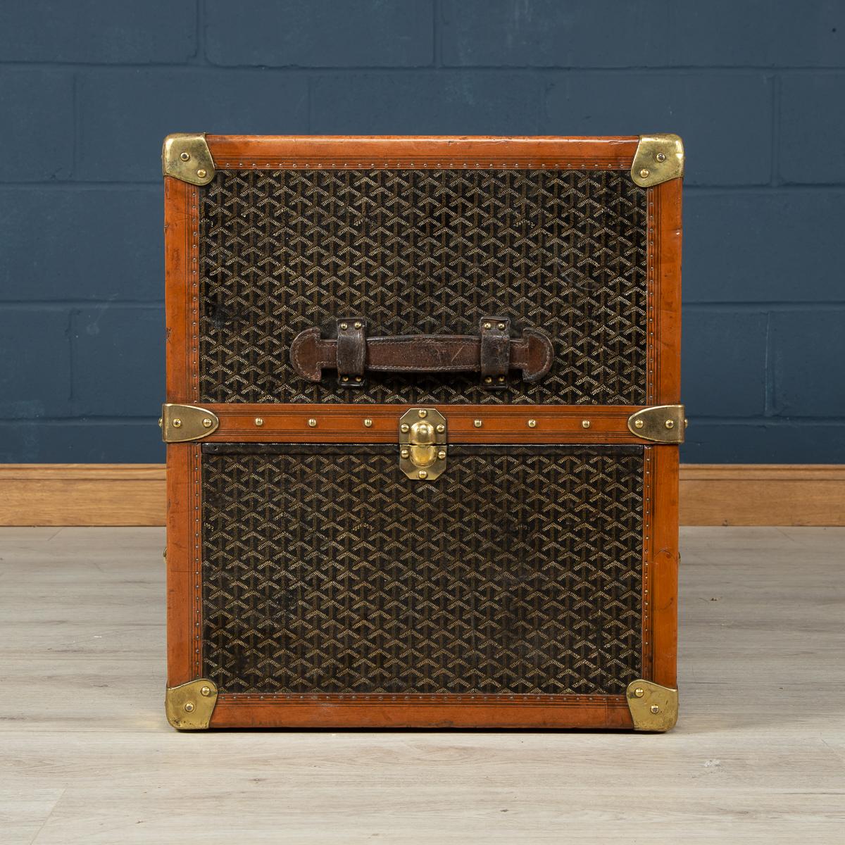 20th Century Goyard Large Wardrobe Trunk, circa 1920 1