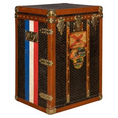 Vintage 20th Century Goyard Steamer Trunk With Chevron Pattern, Paris, c.1920