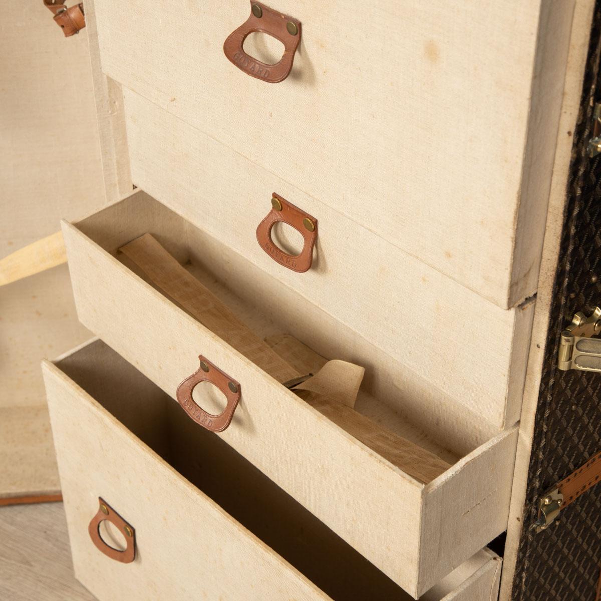 20th Century Goyard Wardrobe Trunk, Paris, c.1920 6