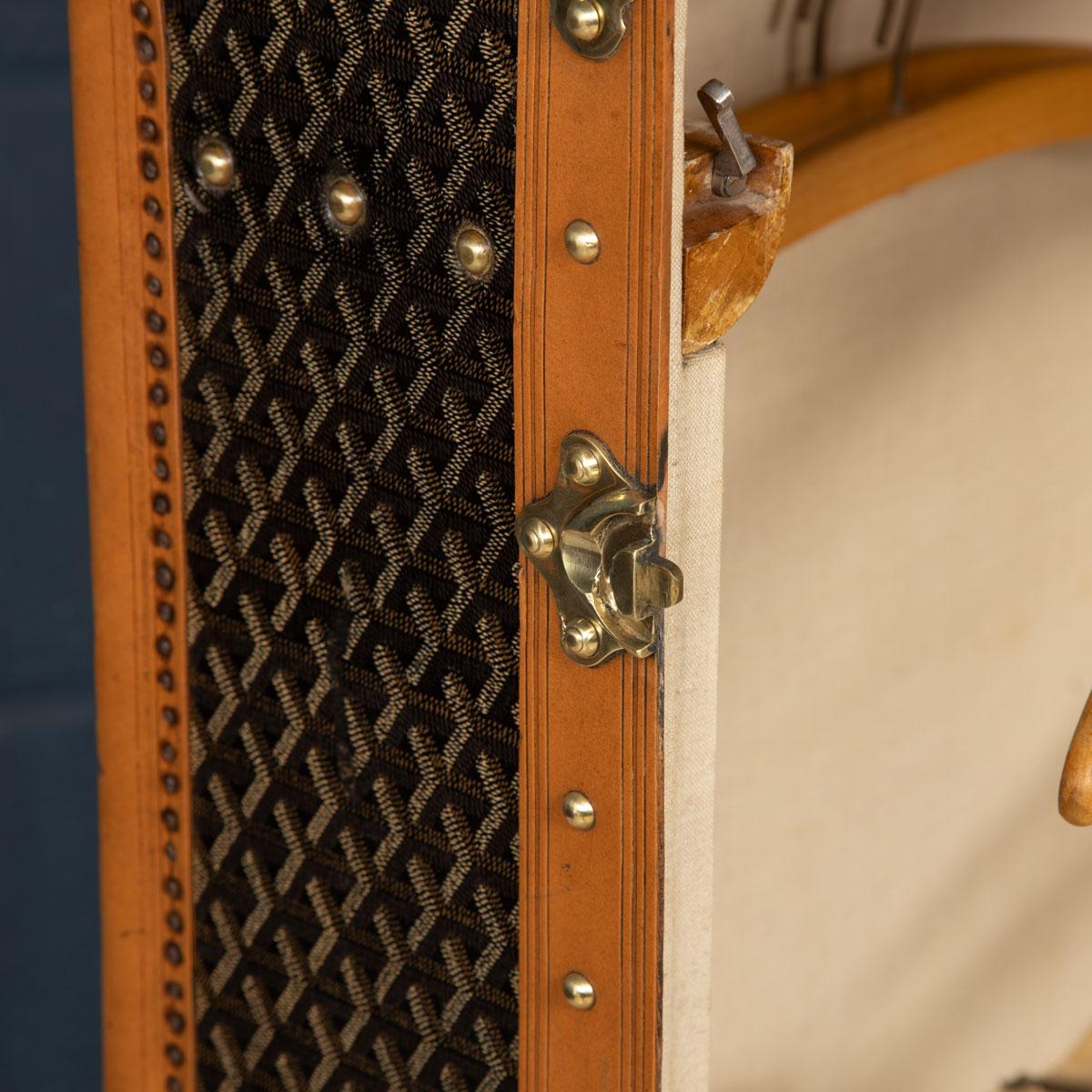 20th Century Goyard Wardrobe Trunk, Paris, c.1920 9