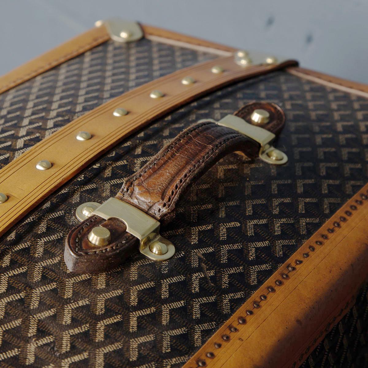 20th Century Goyard Wardrobe Trunk, Paris, c.1920 13