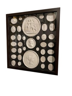 20th Century Grand Tour Neoclassical Cameos Collection with Frame