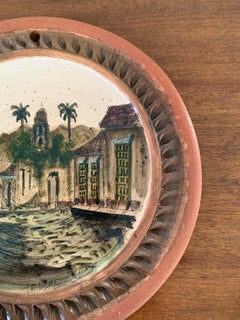 20th Century Grand Tour Style Painted Terracotta Wall Plate