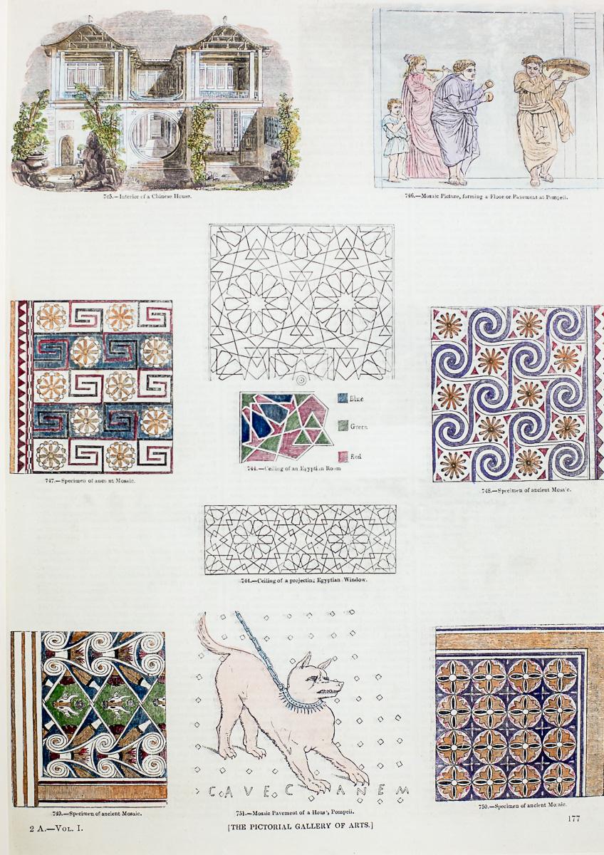 Paper 20th-Century Graphic / Antique, Mosaic For Sale