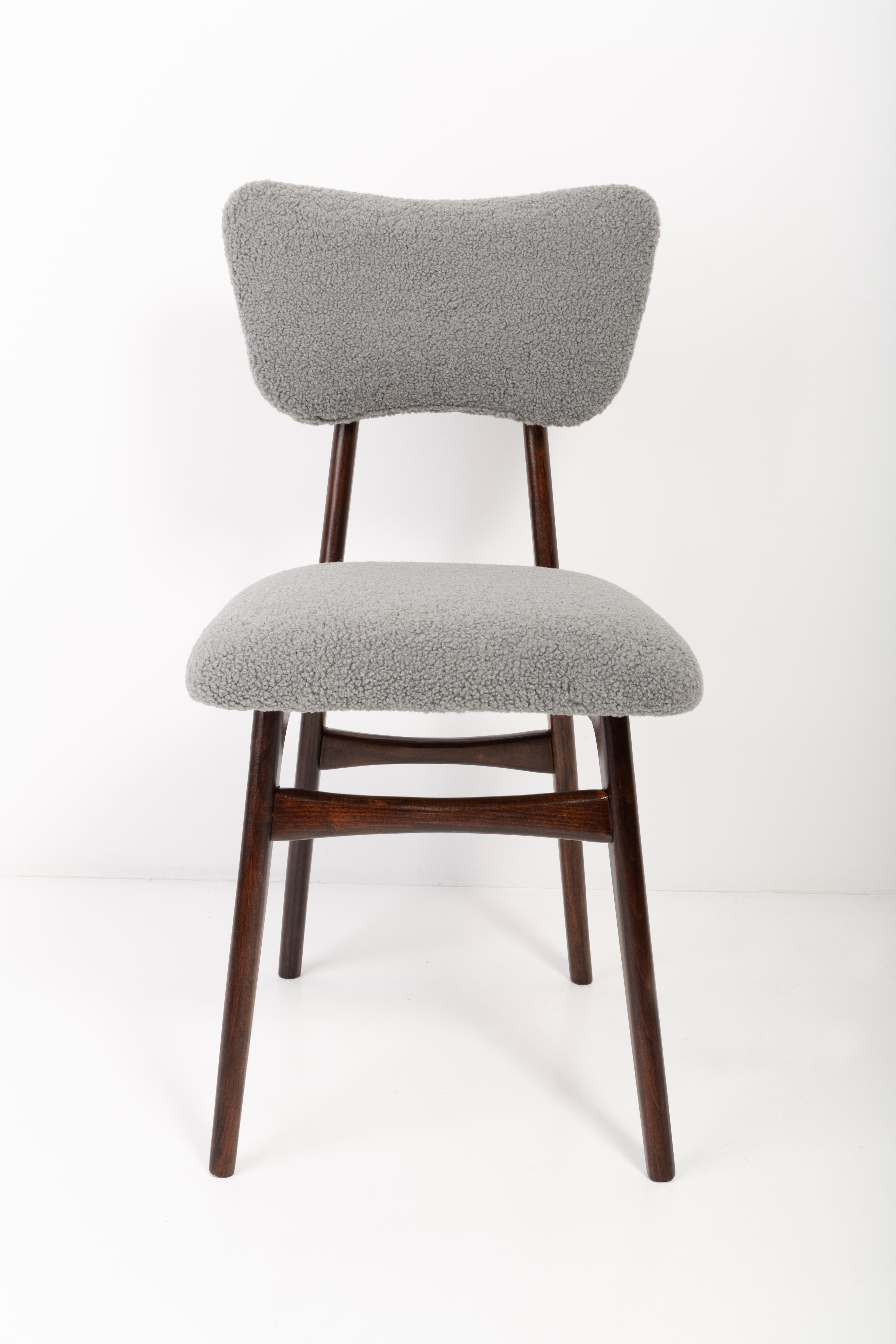 20th Century Gray Boucle Chair, 1960s For Sale 5