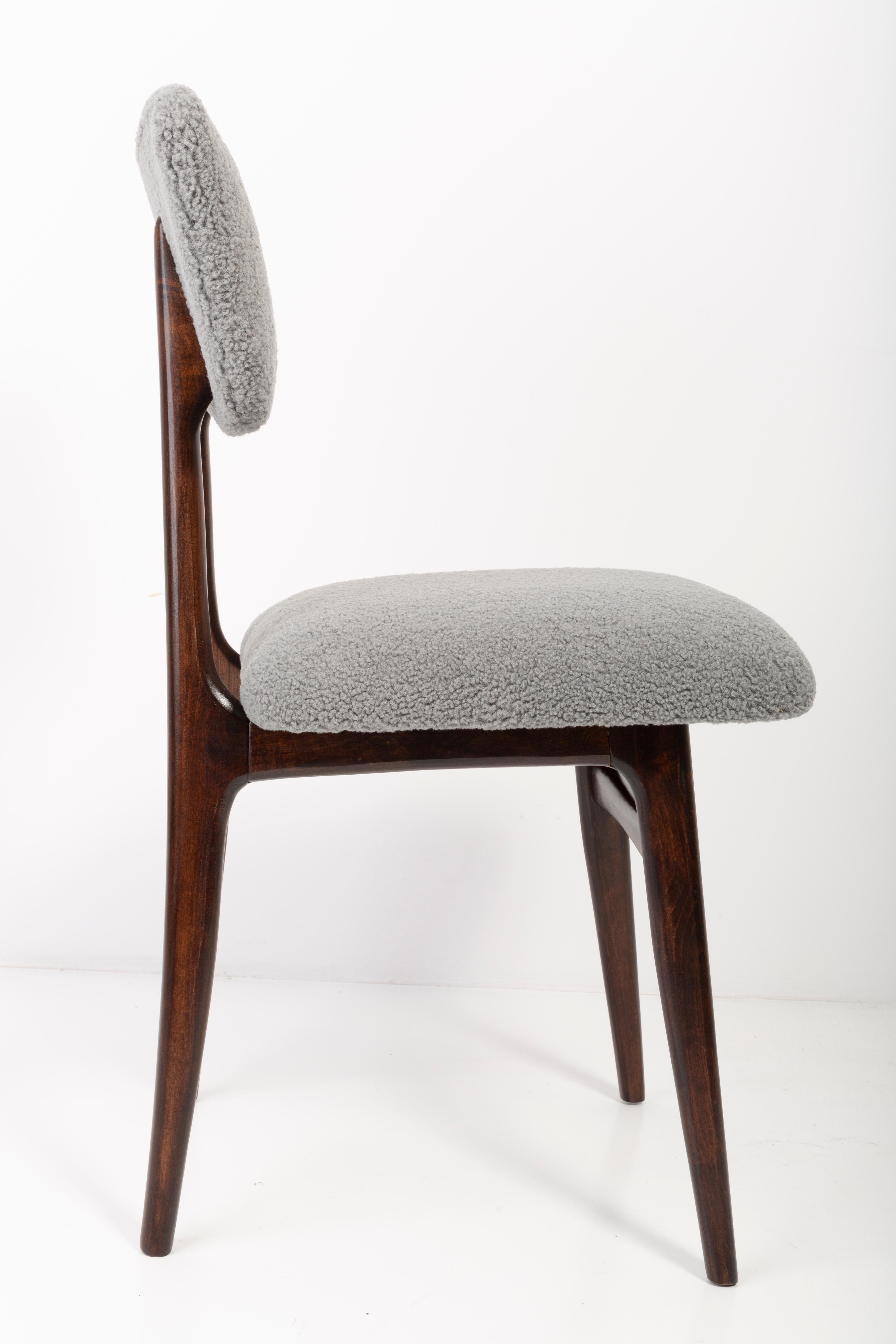 Grauer Boucle-Stuhl des 20. Jahrhunderts, 1960er-Jahre (Handgefertigt) im Angebot