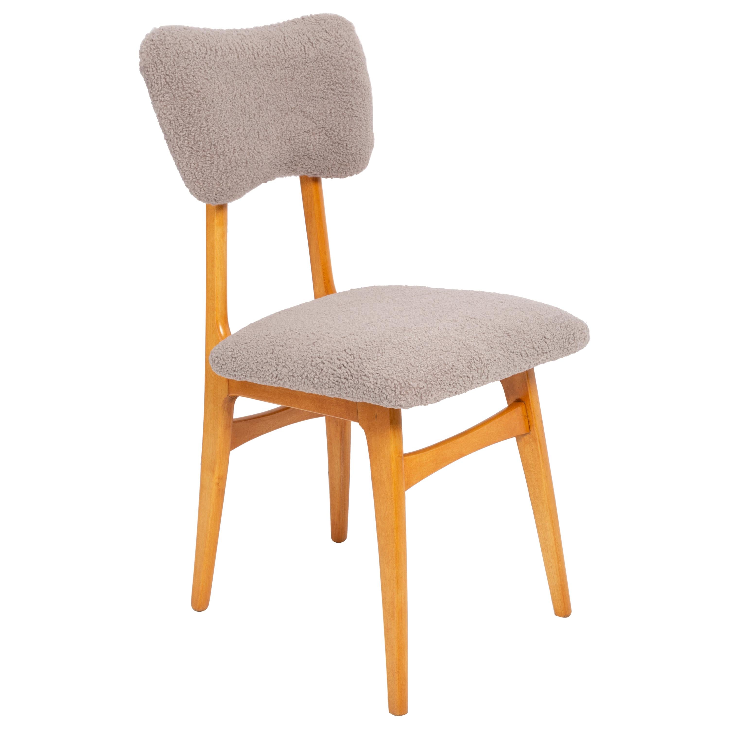 20th Century Gray Boucle Chair, 1960s