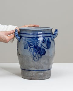 Cuenco antiguo de cerámica gris del siglo XX, procedente de Bélgica