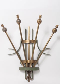 20th Century Great Pair of Art Deco Wall Sconces