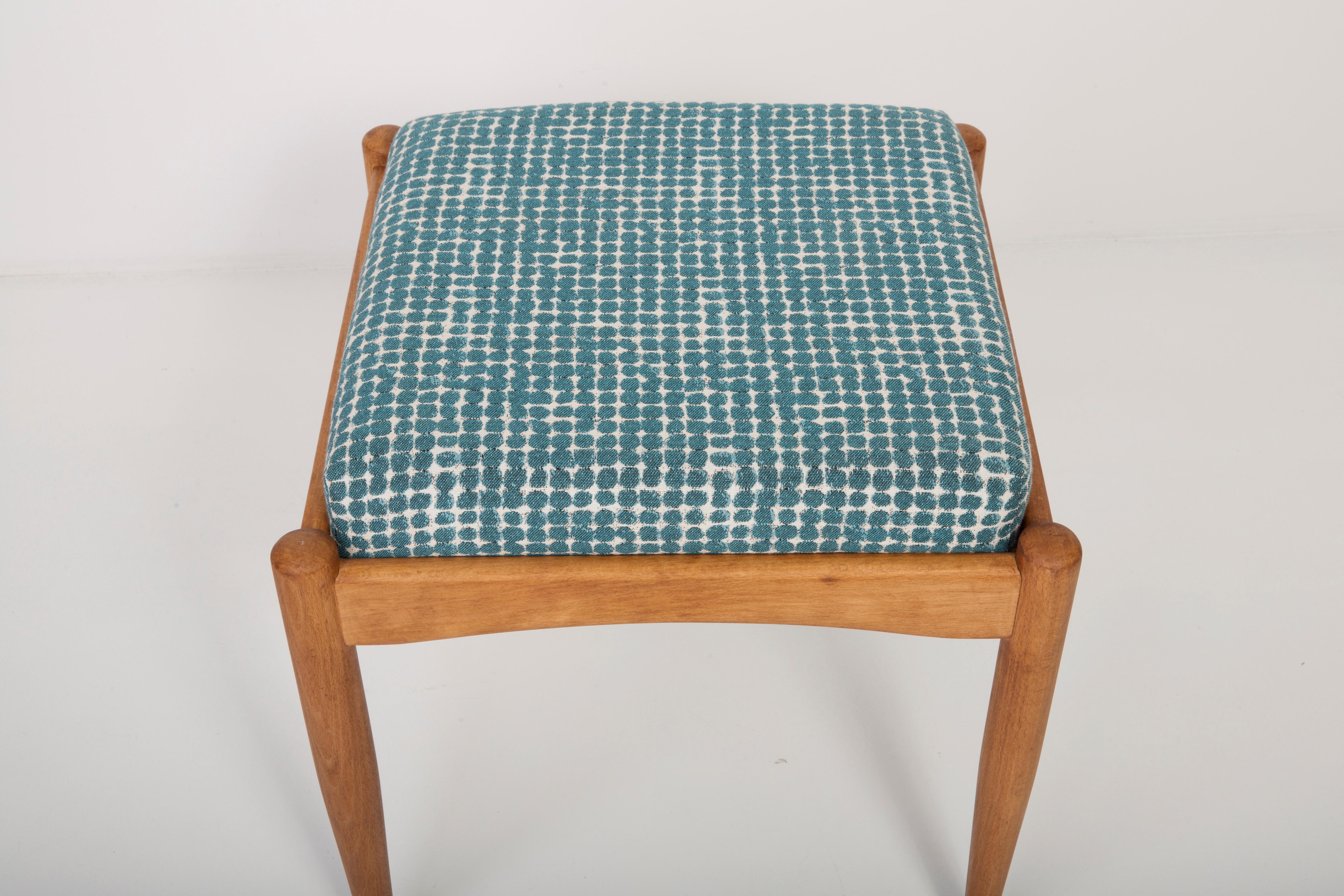 Mid-Century Modern 20th Century Green and White Stool, 1960s For Sale