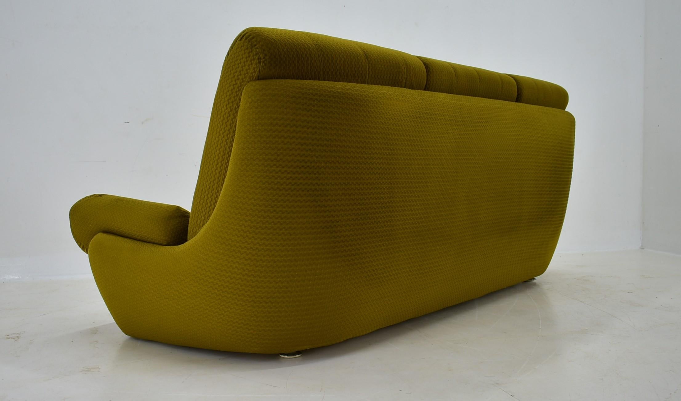 Fabric 20th Century , Green  Atlantis Three seats Sofa, 1960s