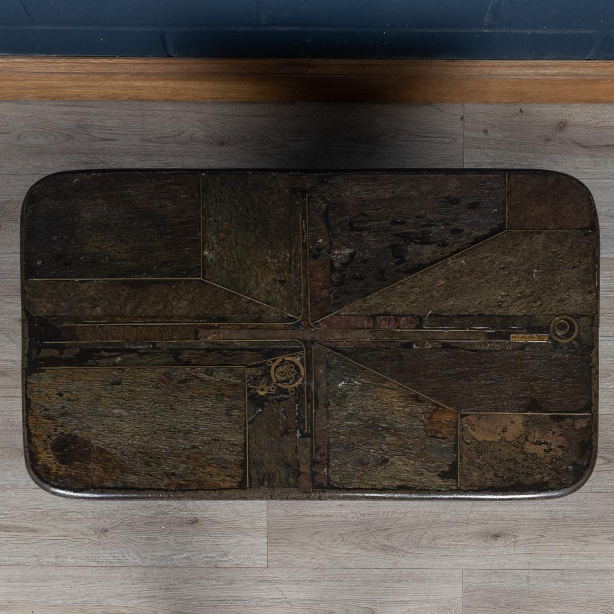 Table basse brutaliste verte du 20ème siècle par Marcus Kingma, Hollande, vers 1990 en vente 1