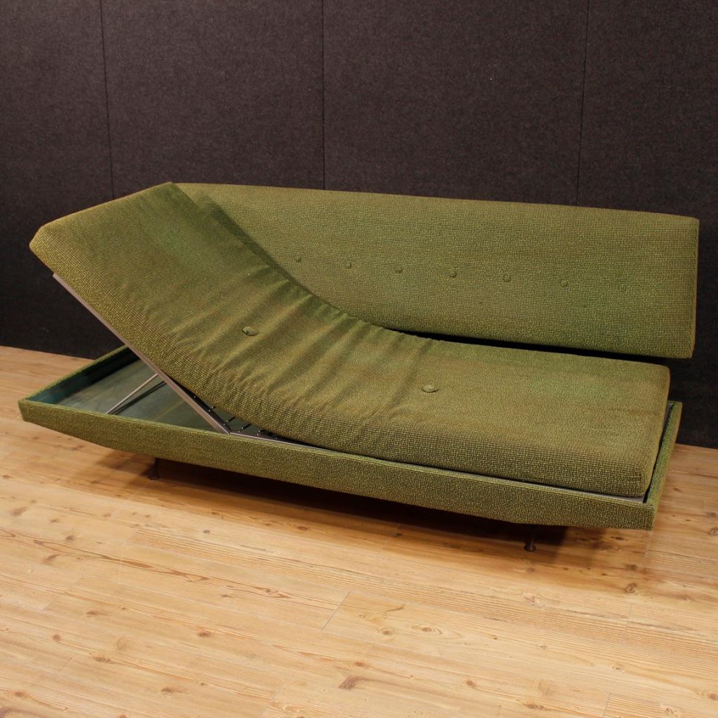 20th Century Green Fabric Italian Design Zanuso Style Sofa, 1950 8