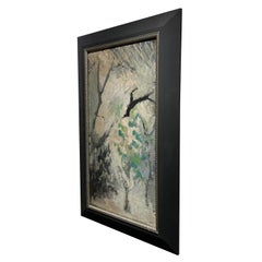 Greene & Greene, Paesaggio francese del 20° secolo, Pittura a olio su foresta di Daniel Clesse