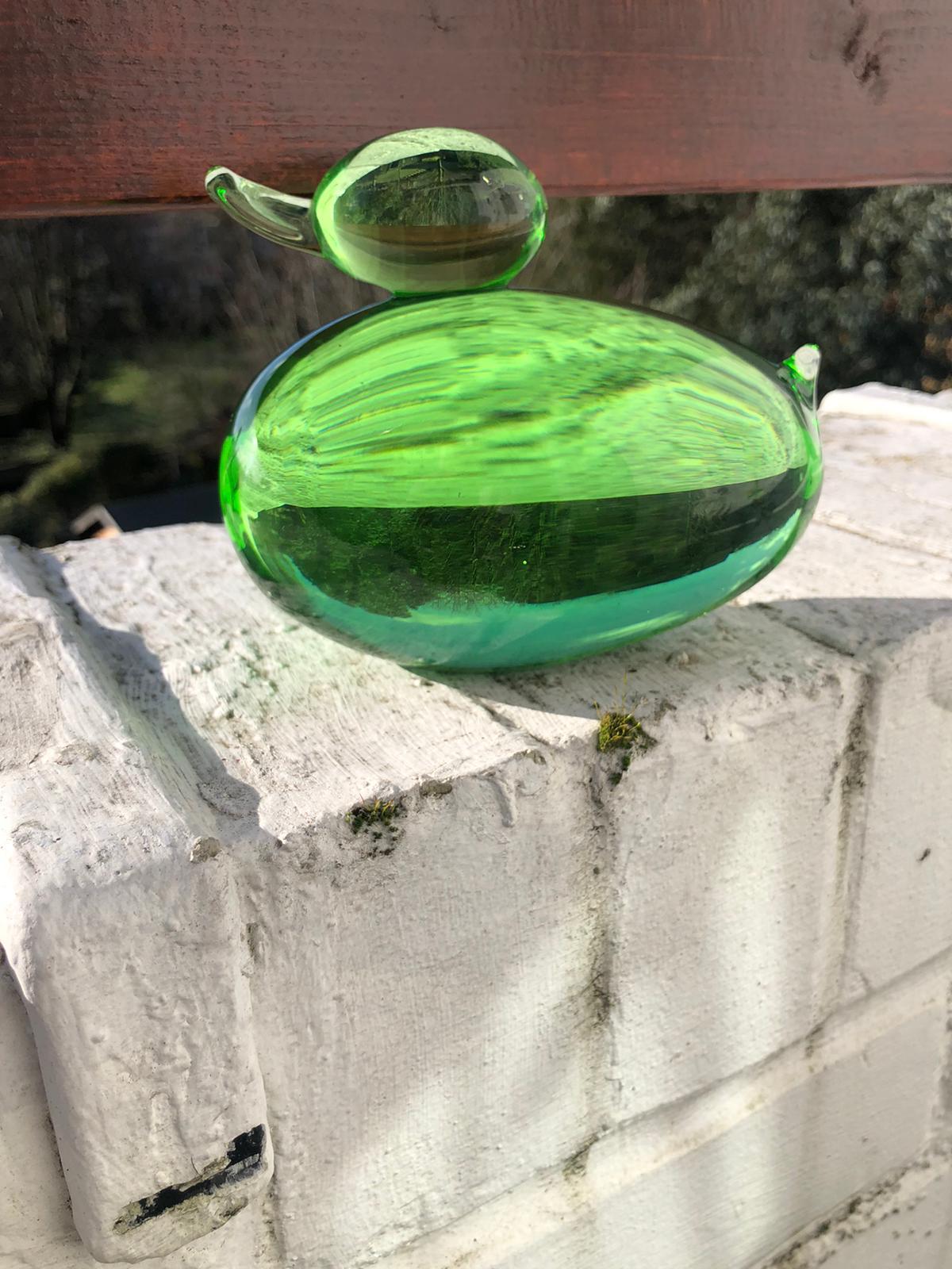 English 20th Century Green Glass Paperweight, 1960s