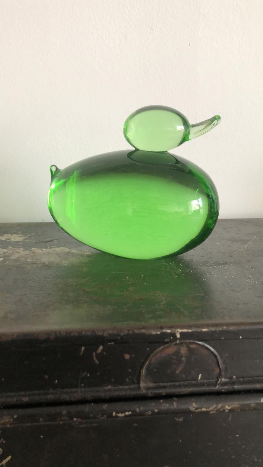 20th Century Green Glass Paperweight, 1960s In Good Condition In Paris, FR