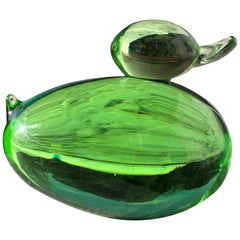 20th Century Green Glass Paperweight, 1960s