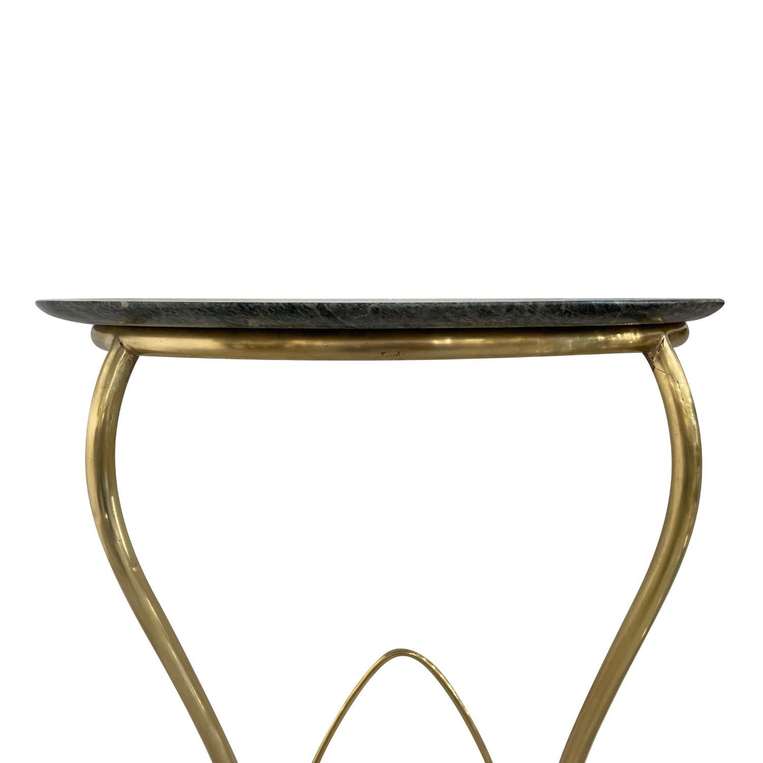 20th Century Green Italian Pair of Marble Console Tables by Carlo Enrico Rava 3