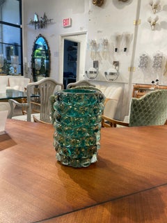 Mid-Century Modern Murano Glass Vase by Ercole Barovier, Green, 1940